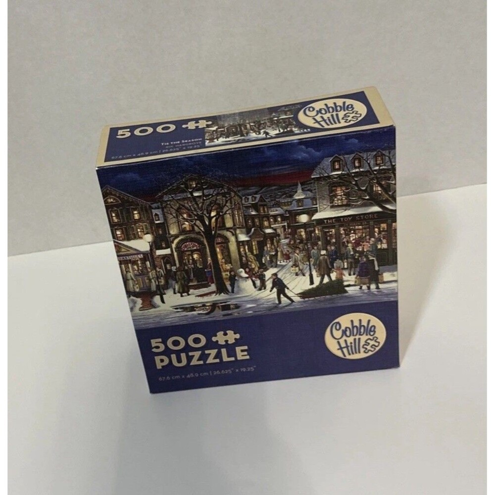 Cobble Hill 500 Pc Puzzle Tis The Season  Random Cut Pcs 26.625”x19.25”